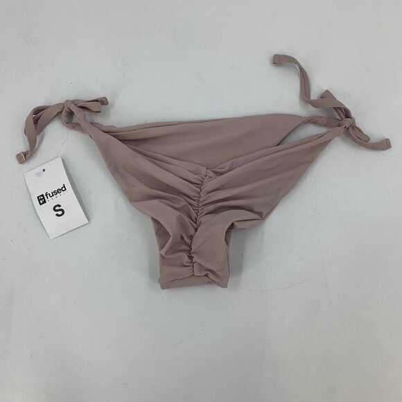 Fused Women's Ruched Side Tie  Cheeky Bikini‎ Bottom Size S NWT - Picture 1 of 11
